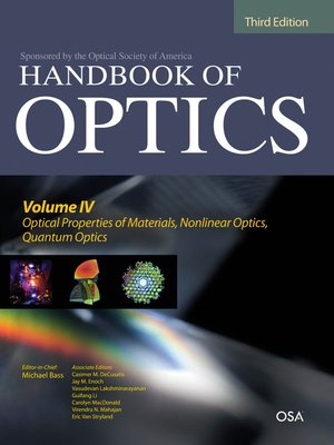 cover image of Handbook of Optics, Volume IV